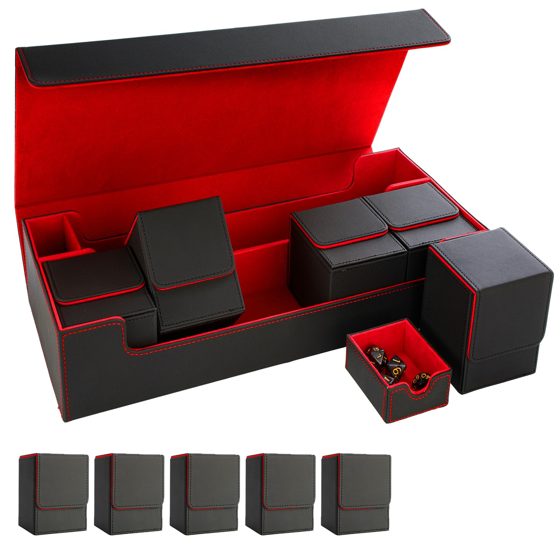 Amazon.com: Scimi XXL 6-in-1 Commander Deck Box, 1800+ Cards, 5 PU